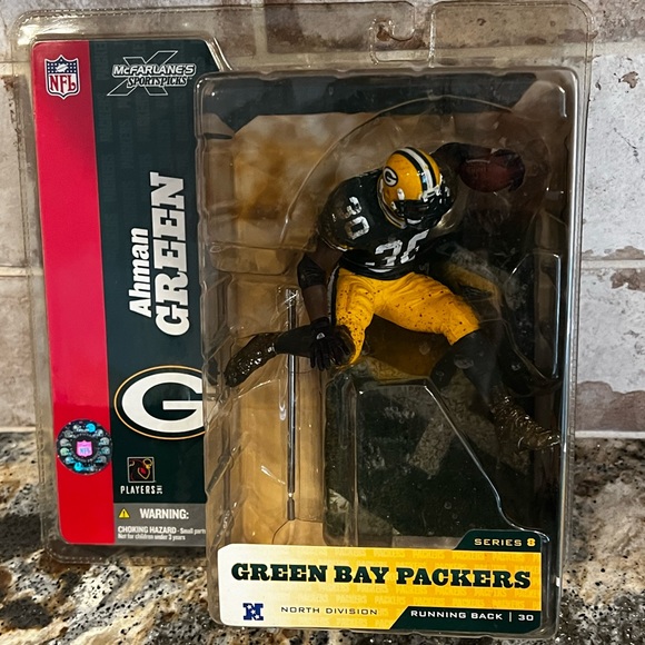 McFarlane Green Bay Packers Ahman Green Figure NFL Football Green Series 8 NIB - Picture 1 of 2